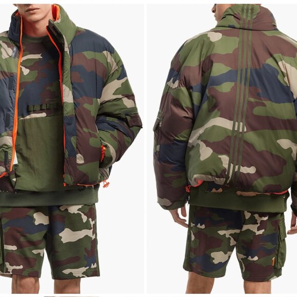 Ivy Park x Adidas Reversible Puffy Coat Parka Oversized Jacket / Size L - Picture 9 of 15